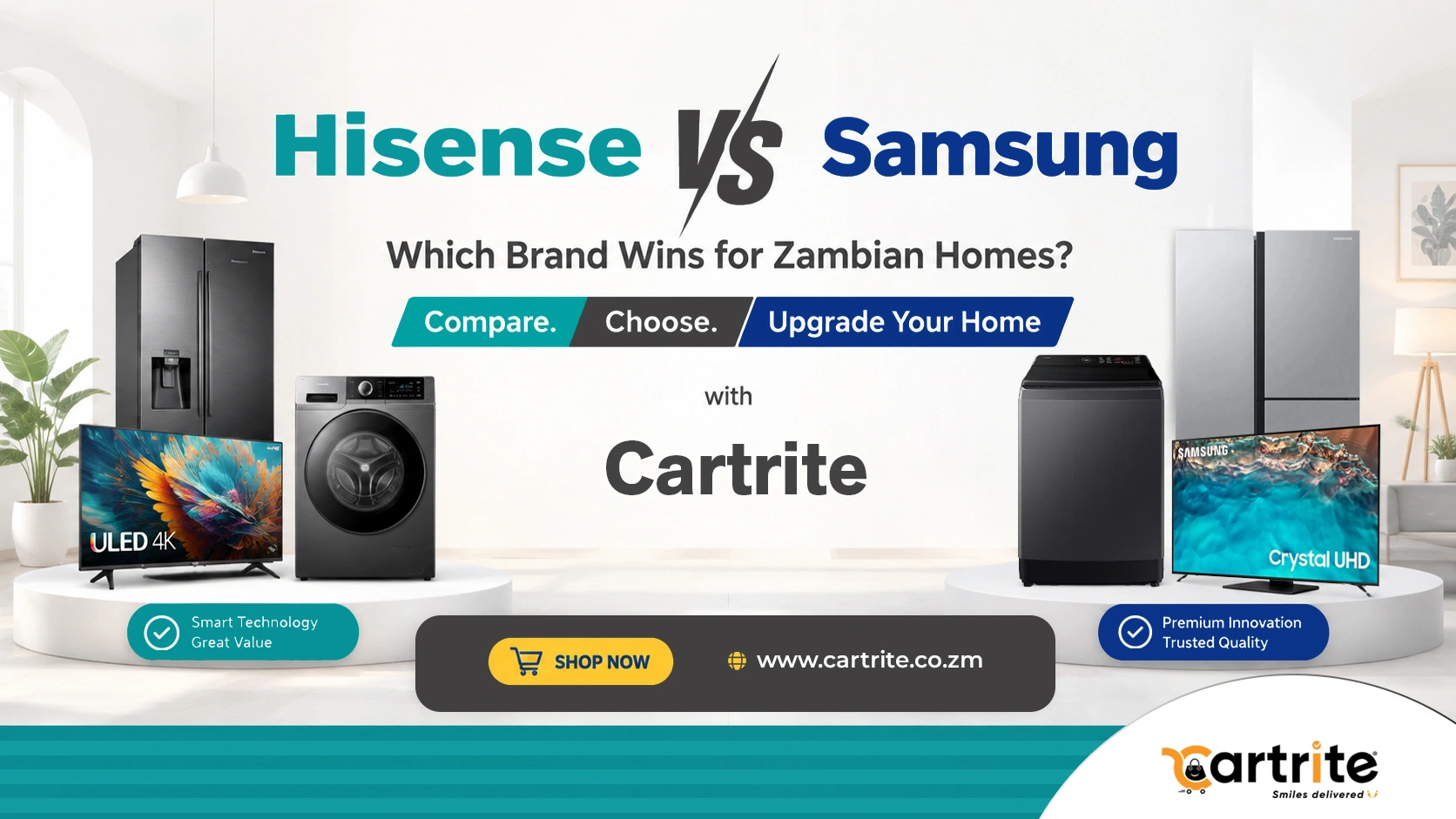 Hisense vs Samsung: Which Brand Wins for Zambian Homes? | Cartrite Zambia Blog