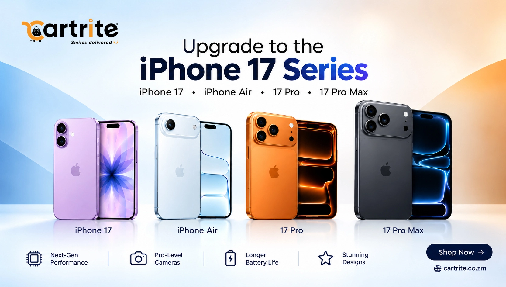Buy iPhone 17 Series Online in Lusaka, Zambia | Cartrite Holdings Ltd | Cartrite Zambia Blog