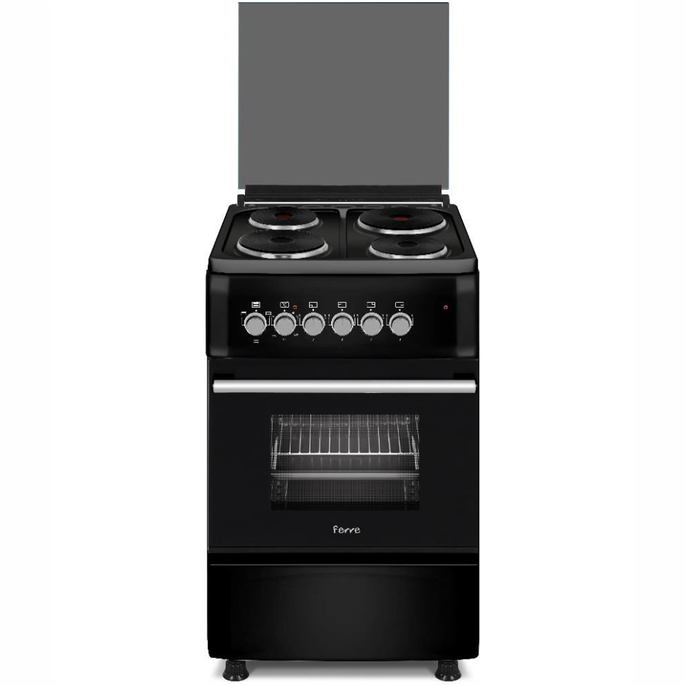 FERRE 50 × 60 Bright Black Enamel Electric Stove (FER-F5S04E3.T.B)
