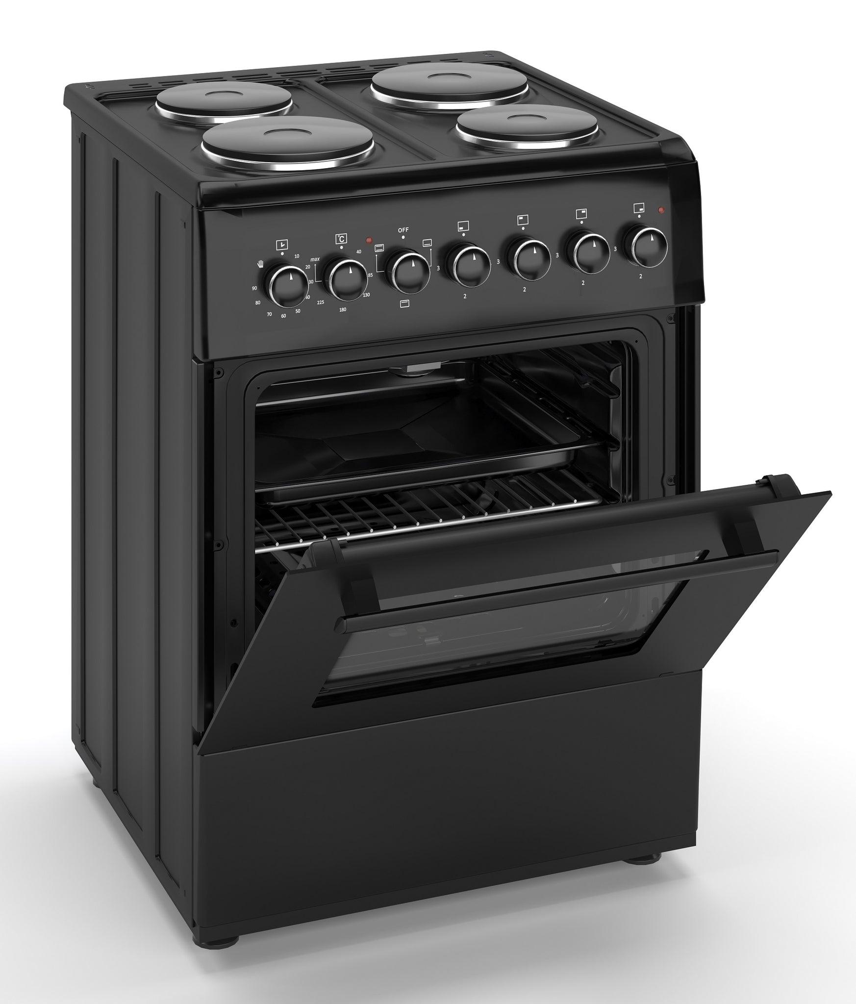 FERRE 50 × 60 Bright Black Enamel Electric Stove (FER-F5S04E3.T.B)