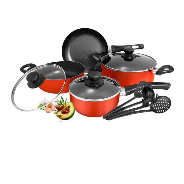 Decakila -  11 Pieces Non-Stick Cookware Set – KMEP006B