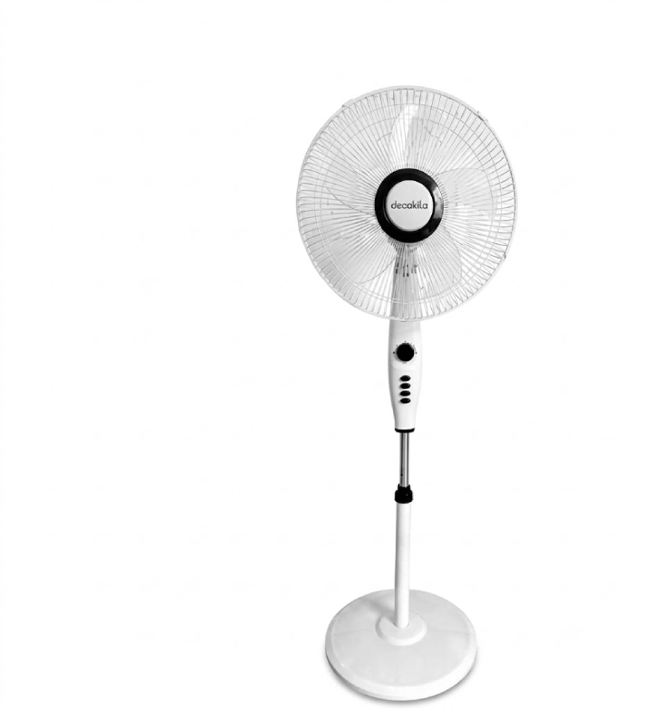 Decakila - 16" Stand Fan, 45W White - KEFC080W