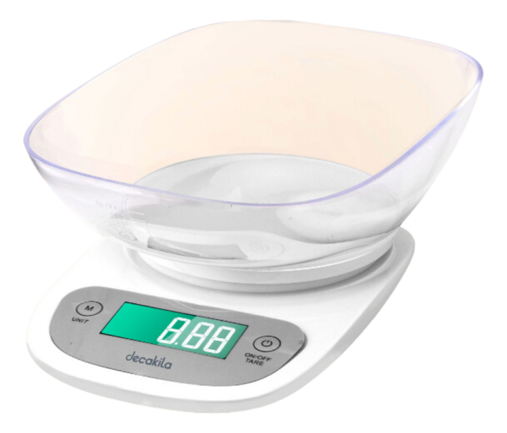 Decakila - Kitchen Scale | 2-5000g | LCD Display | unit: g,kg,oz,lb,ml / LCD with Backlight - KMTT092W