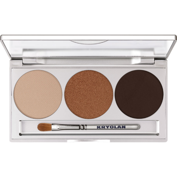 KRYOLAN SMOKY BEIGE 3 COLOR EYE SHADOW PALETTE
