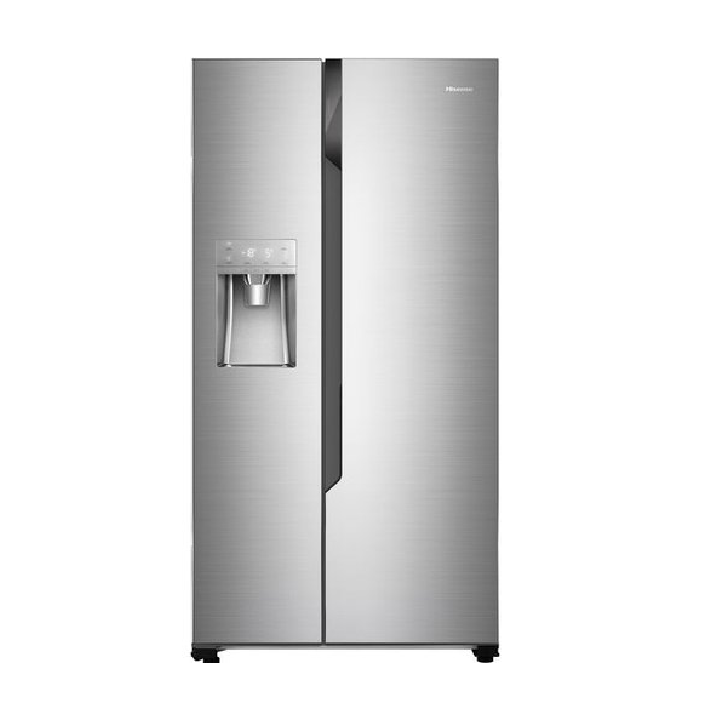 Hisense 535L Black Glass Side‑By‑Side Fridge Freezer with Water & Ice Dispenser – H700SI‑IDL