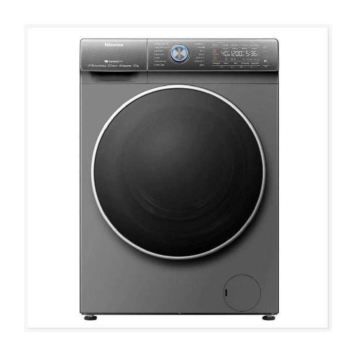Hisense QR Series 12 kg Front Load Washing Machine, Smart Wi-Fi – Titanium Grey (WFQR1214VAJMWT)