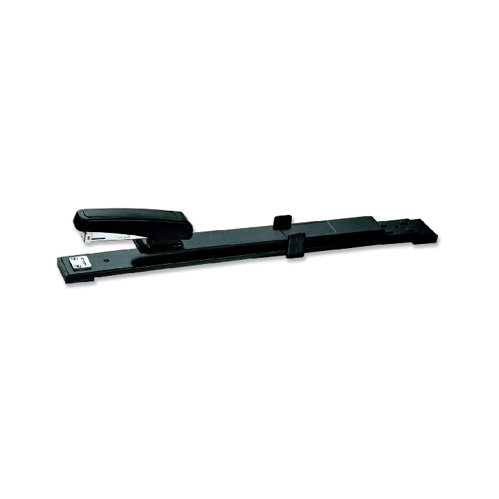 Kangaro Black Long Reach Half Strip Metal Stapler – Wide Format Desktop Stapler