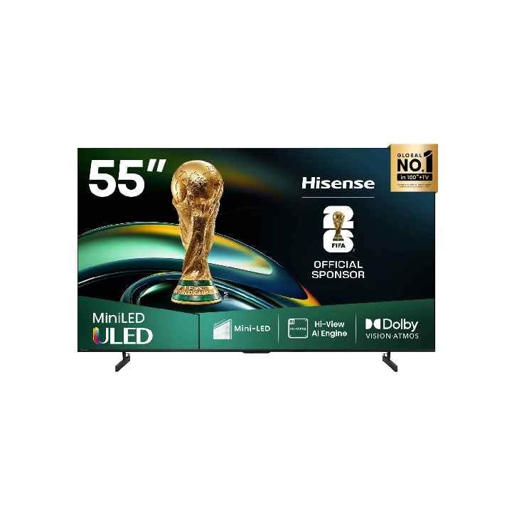 Hisense 55″ Mini‑LED ULED 4K VIDAA Smart TV – Quantum Dot, Dolby Vision IQ & Atmos (55U6NPRO)