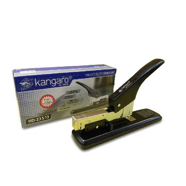 Kangaro Black Heavy Duty Stapler – 100‑Sheet Capacity, All‑Metal Desktop Stapler (HD 23S13 )