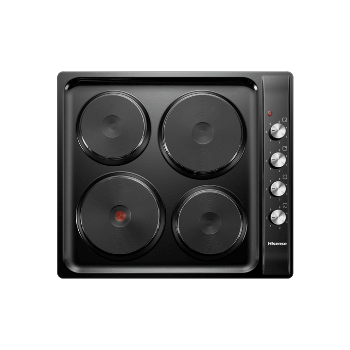 Hisense - 60cm Black Electric Hob 4 Plates 5500W High-Speed - H60STEB