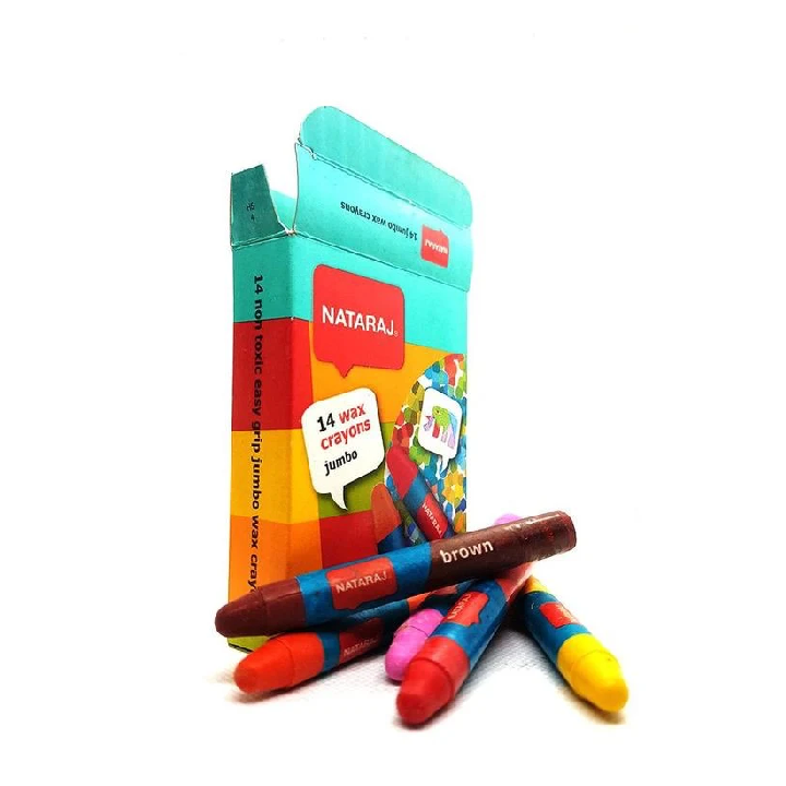 Nataraj Jumbo Wax Crayons 90 mm 14 Colours – Thick, Non-Toxic, Smooth Colouring Set Nataraj Jumbo Wax Crayons 90 mm 14 Colours – Thick, Non-Toxic, Smooth Colouring Set