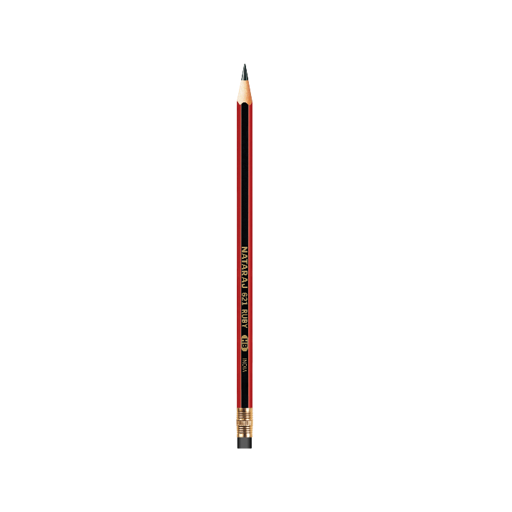 Nataraj Pencil HB 621 with Rubber Tip & Included Sharpener 144 pcs – Smooth Writing, Durable Lead for School, Exams & Everyday Use