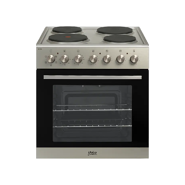 Univa Built-in Oven SS + 4 Solid Plate Hob SS