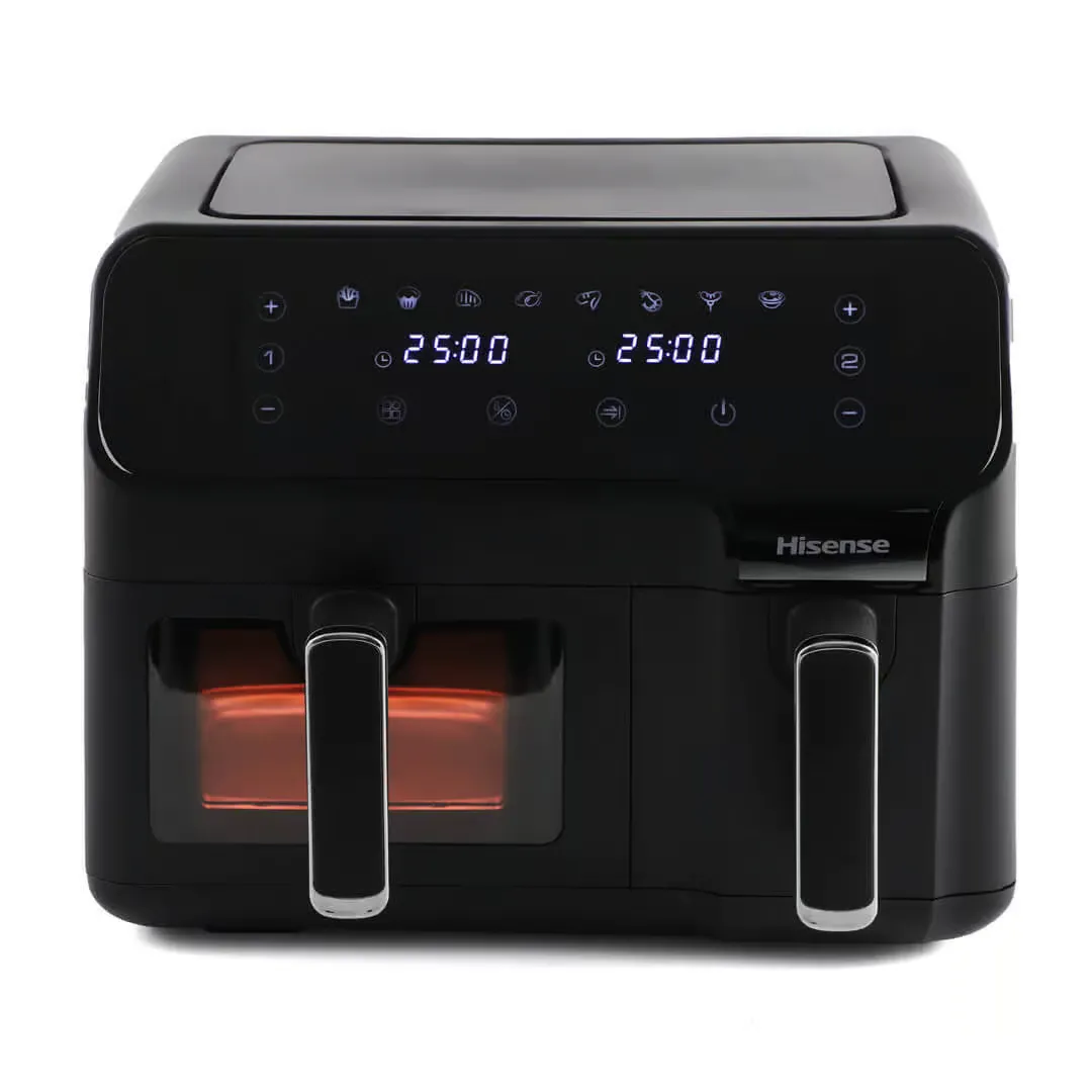 Hisense 8.6L Dual Basket Air Fryer 2700W SYNC Finish Black H09AFBK2S5