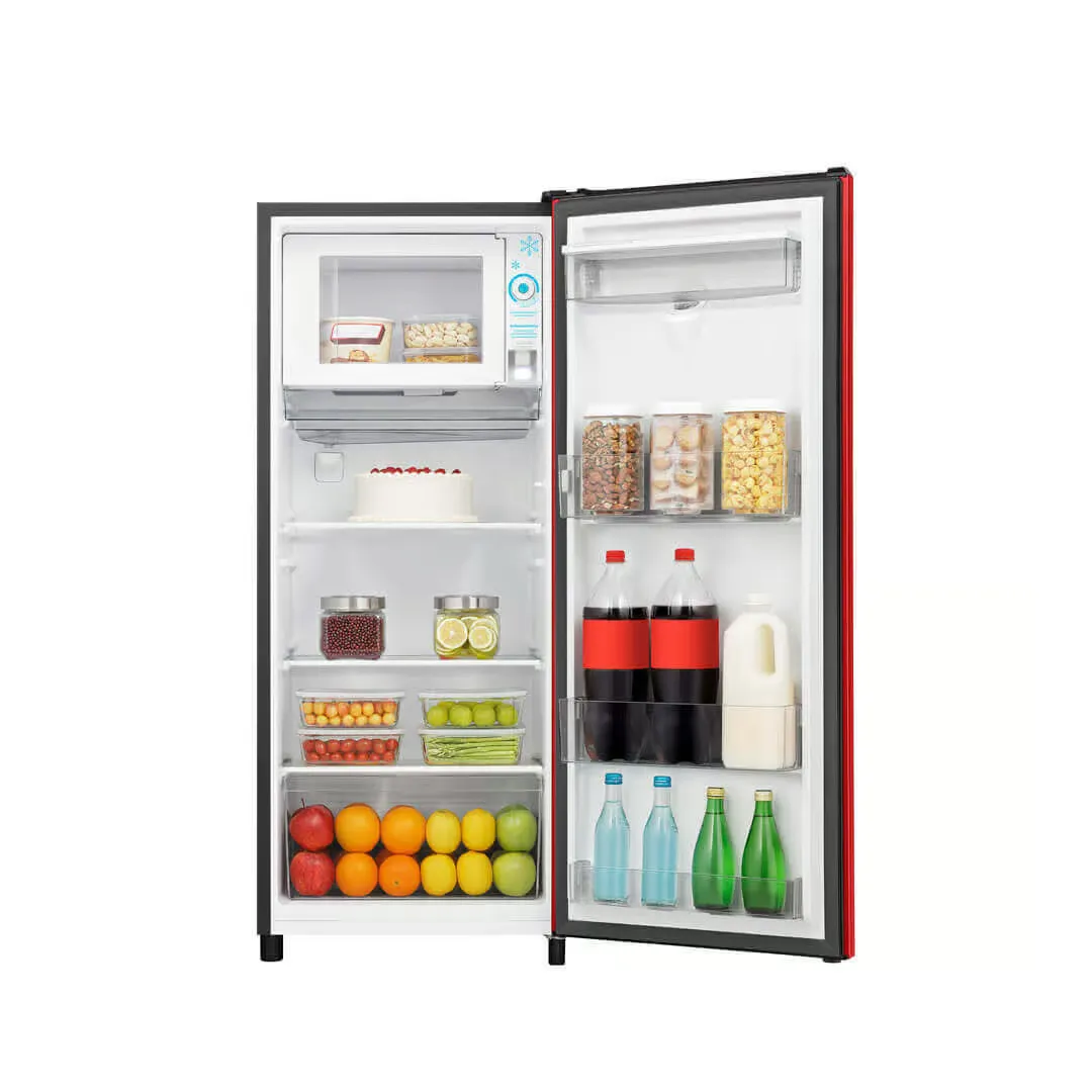 Hisense 172L Red Single Door Refrigerator – Compact Home Kitchen Fridge – H235RRE‑WD