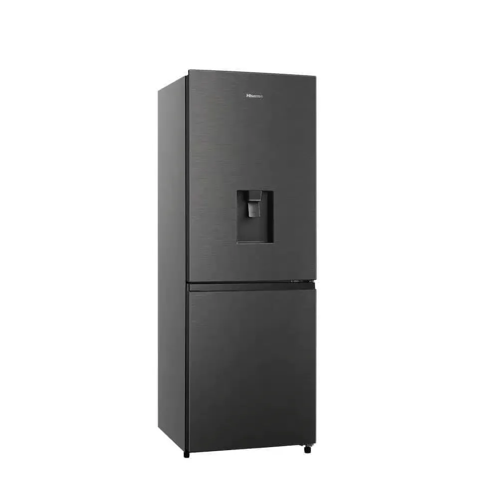 Hisense 222L Combi Fridge Freezer Titanium Inox with Water Dispenser – H310BIT