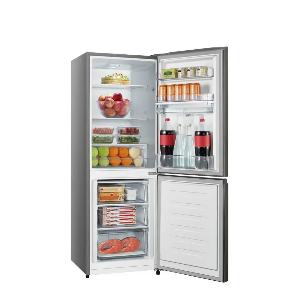Hisense 222L Combi Fridge Freezer Titanium Inox with Water Dispenser – H310BIT