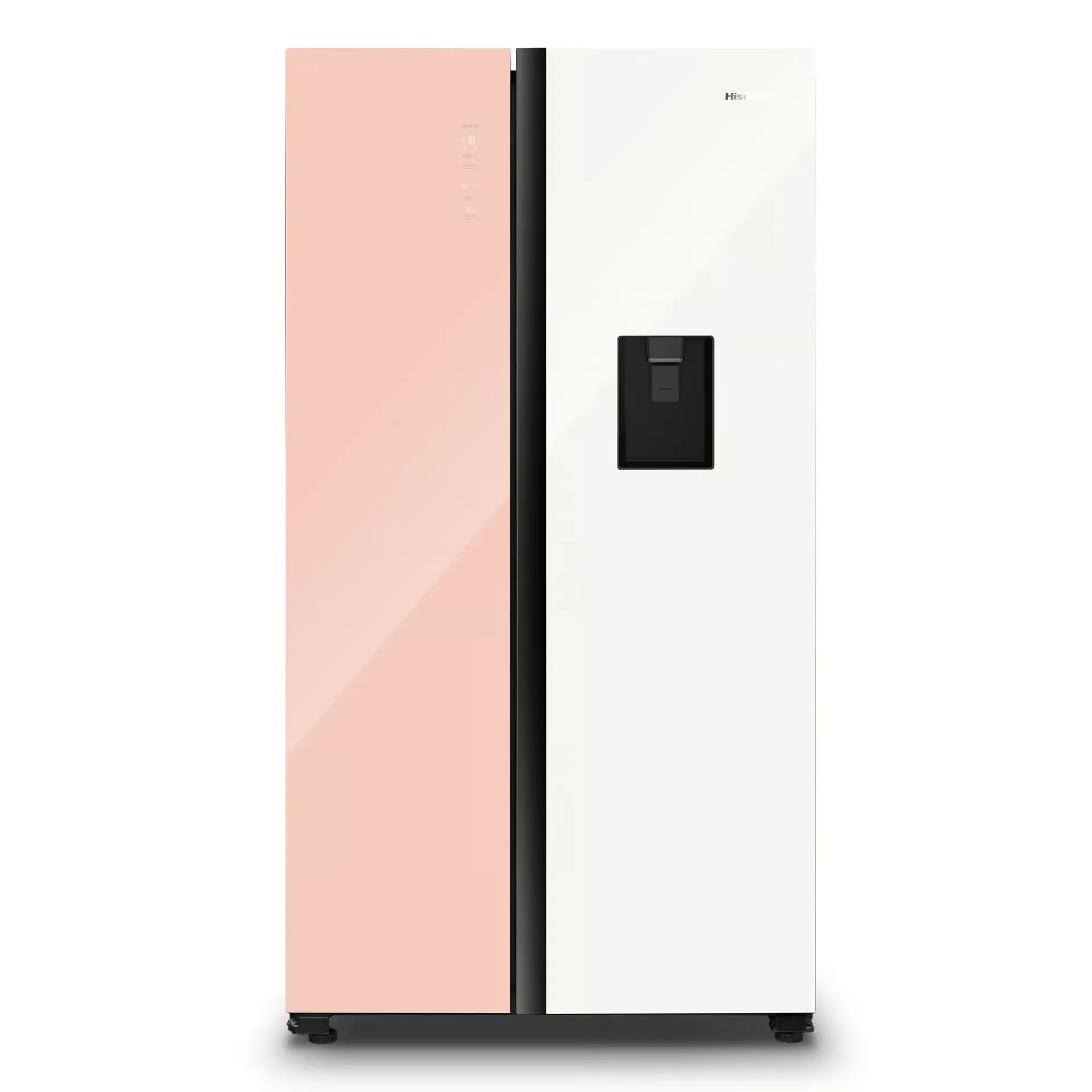 Hisense 508L Pink & White Side‑By‑Side Fridge Freezer with Water Dispenser – H670SDP‑WD