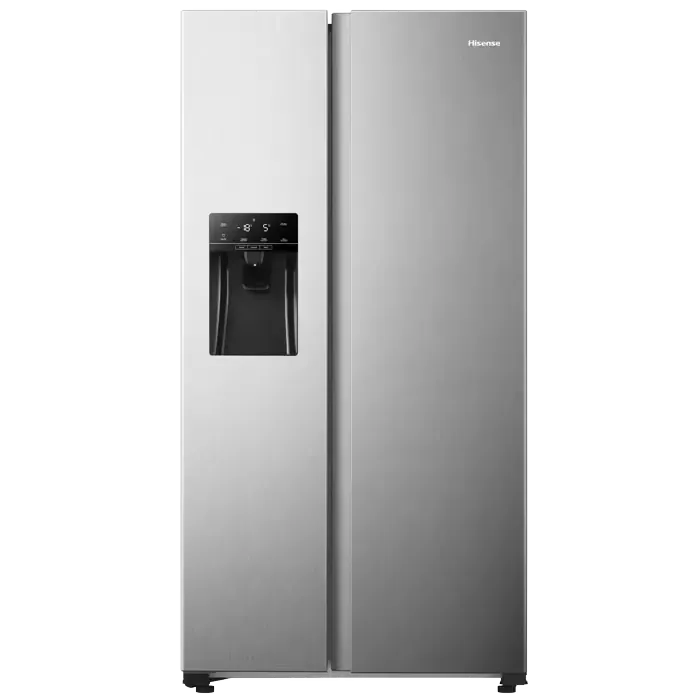 Hisense 688L Brushed Stainless Side‑By‑Side Fridge Freezer with Water Dispenser – H690SS‑IDL