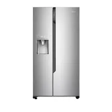 Hisense 535L Black Glass Side‑By‑Side Fridge Freezer with Water & Ice Dispenser – H700SI‑IDL