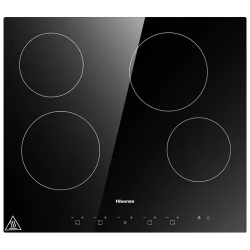 Hisense 60cm Ceramic Hob 4 Zones Touch Control Black Vitroceramic HHU60CEEC