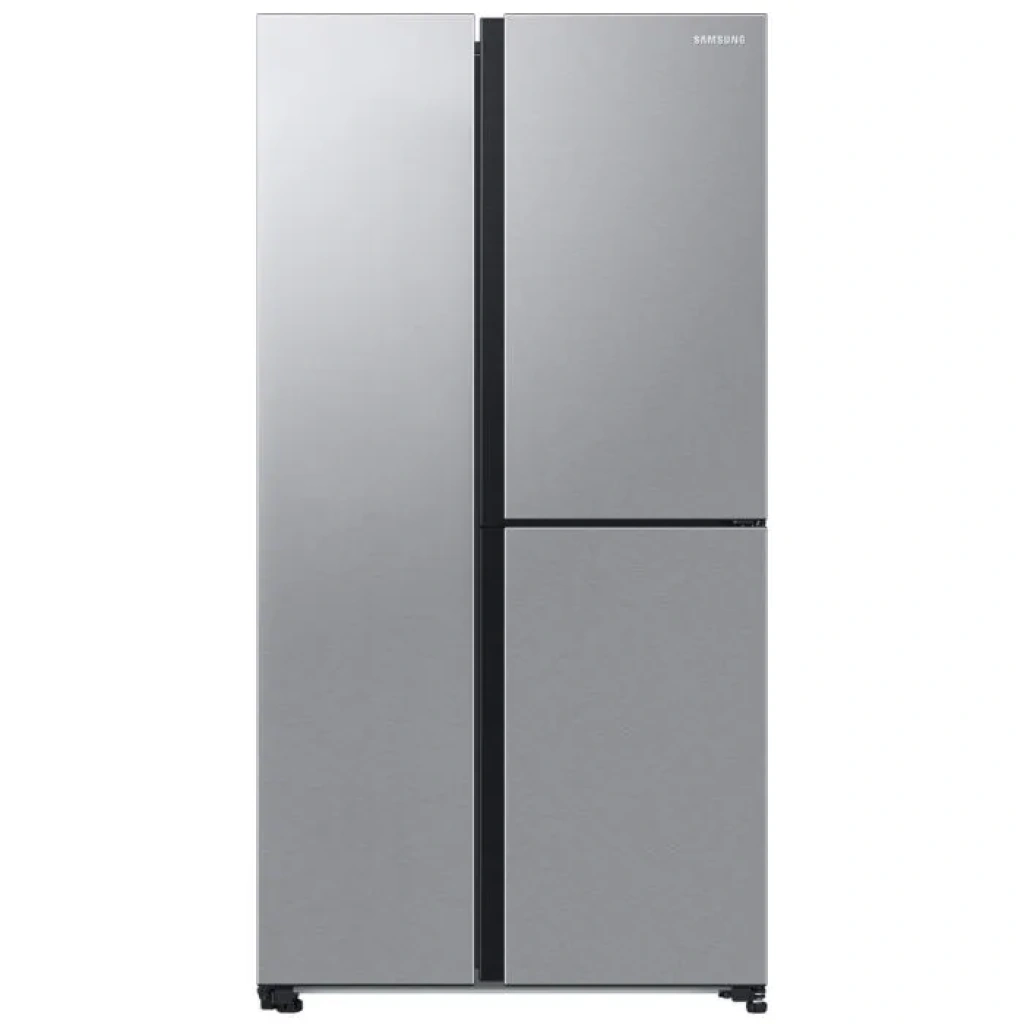 Samsung Food Showcase Side by Side Fridge with Beverage Centre™, Clean Steel, 595L (RH69B8940SL/FA)