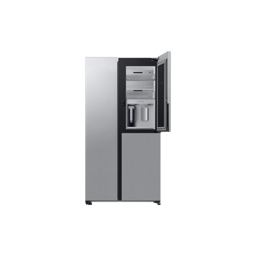 Samsung Food Showcase Side by Side Fridge with Beverage Centre™, Clean Steel, 595L (RH69B8940SL/FA)