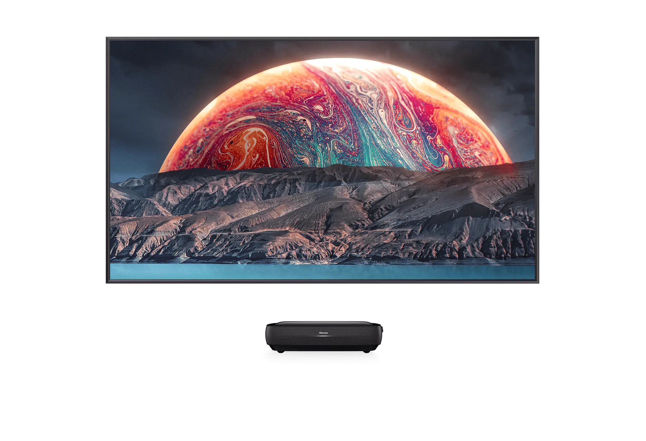 Hisense  TriChroma 100″ 4K Ultra Short Throw Laser TV with Dolby Atmos & Smart Features(100L9G)