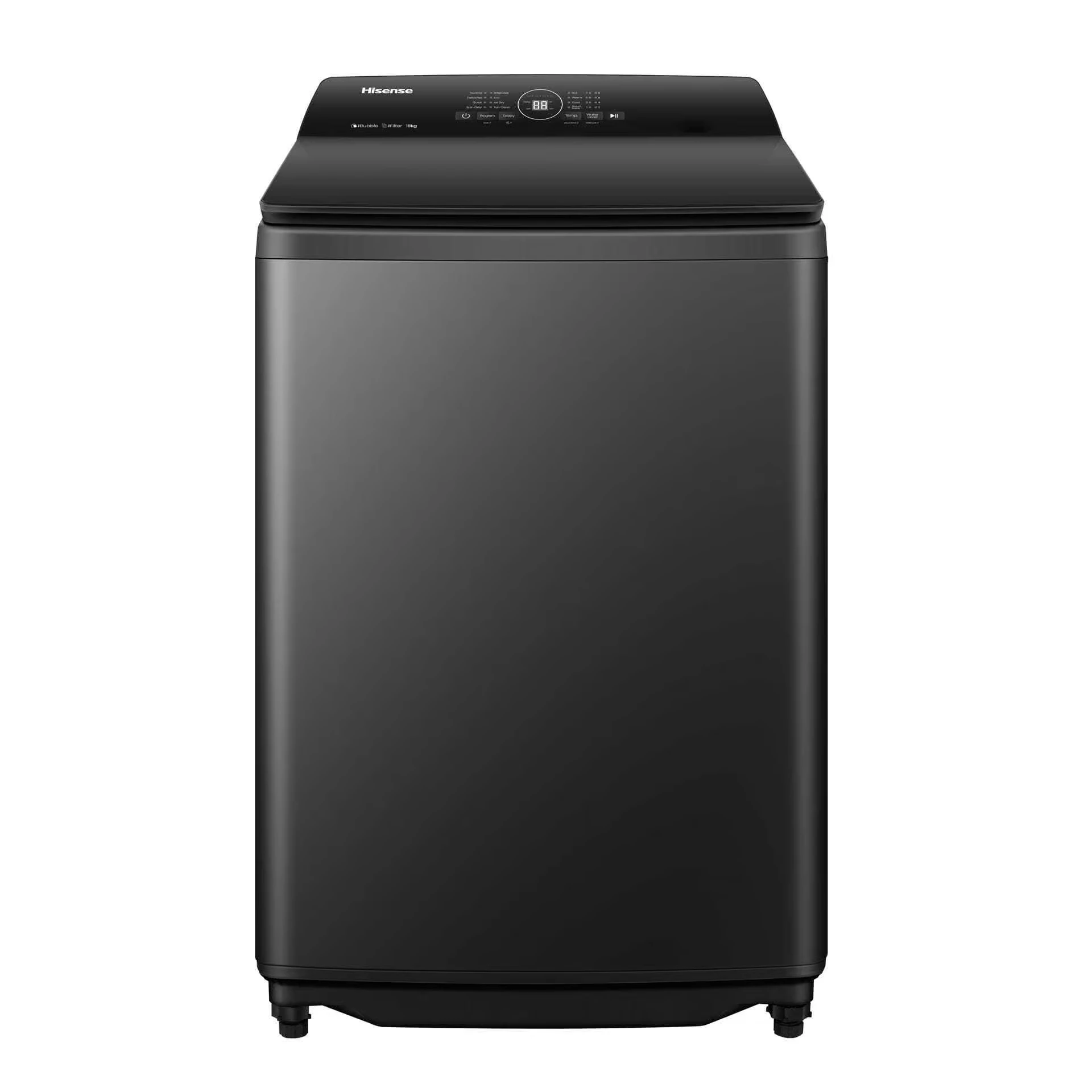 Hisense 18kg 3i Series Top Loader iBubble Tide Wash Premium Black (WT3I1823UB)