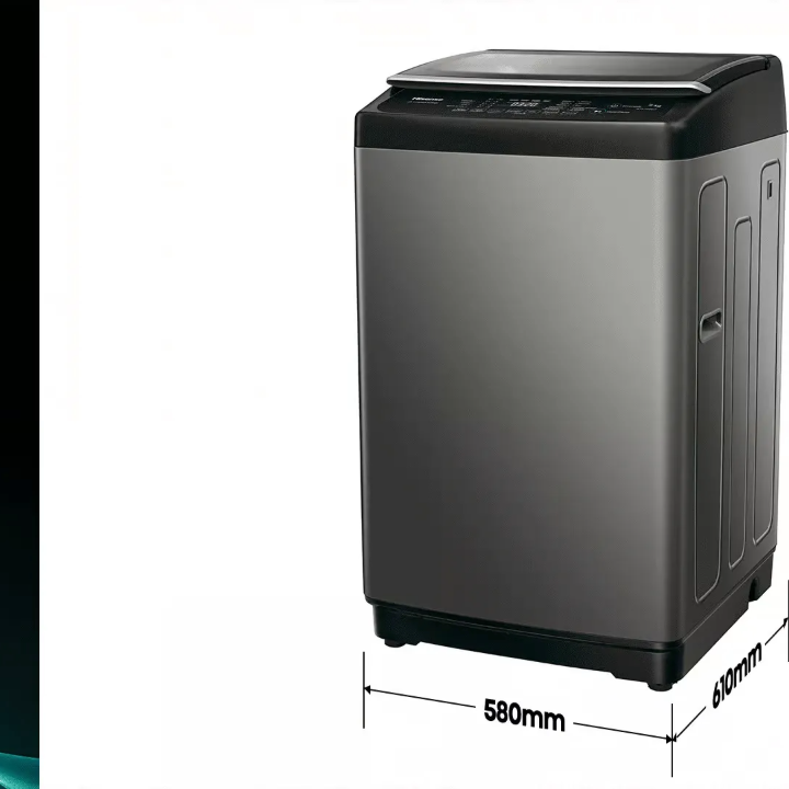 Hisense 14kg Top Loader Washing Machine| Smart Fuzzy Logic- Titanium Grayand, grey (WTJA1402T)