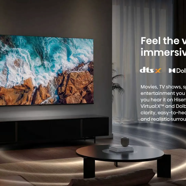Hisense 55″ UHD 4K VIDAA Smart TV — 4K UHD, Dolby Vision, Game Mode Plus (LED55A6Q)