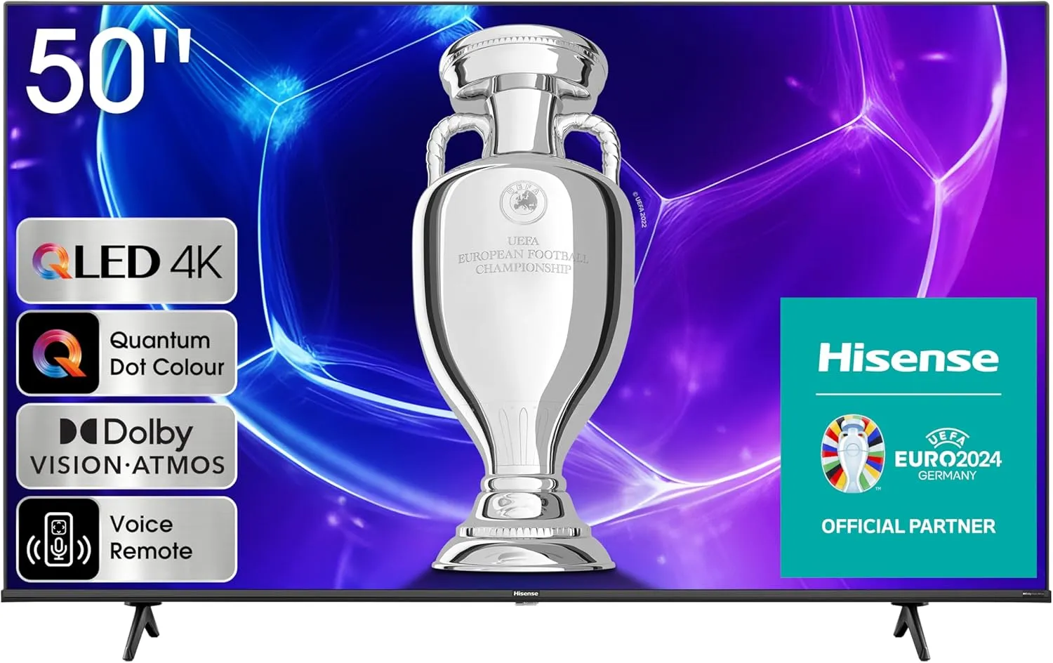 Hisense 50″ QLED 4K VIDAA Smart TV – Quantum Dot Colour, Dolby Vision & Dolby Atmos (LED50E7K)