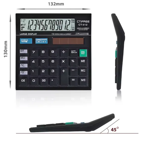 CITIIZEN 12 Digit Calculator Online | Reliable & Compact for Home, Office, and School (CT-512)