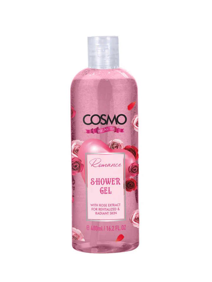COSMO Temptation Shower Gel Romance 1000ml – Gentle Floral Cleanse with Long-Lasting Romantic Fragrance for All Skin Types