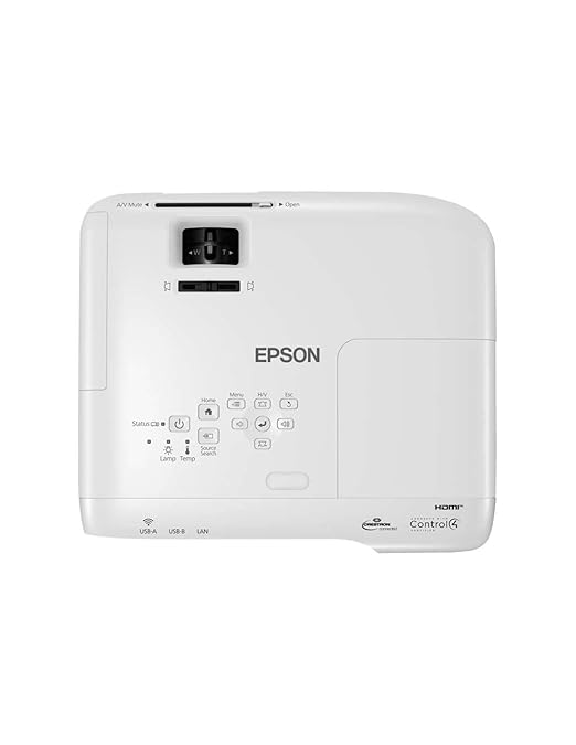 Epson EB-X49 XGA Projector Brightness: 3600lm with HDMI Port, White (Optional Wi-Fi) (V11H982040)