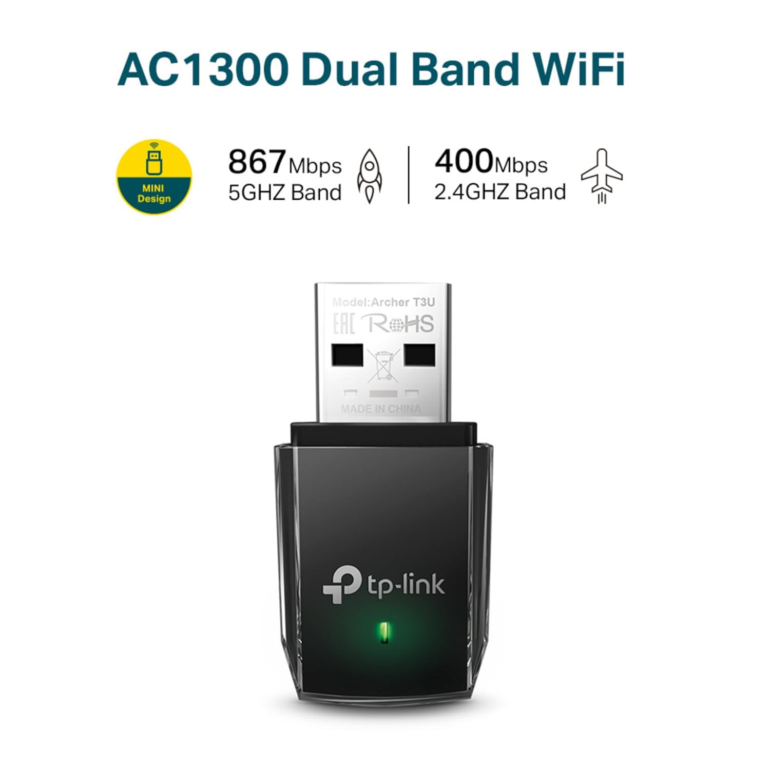 TP Link - AC600 Wireless Dual-Band USB Adapter