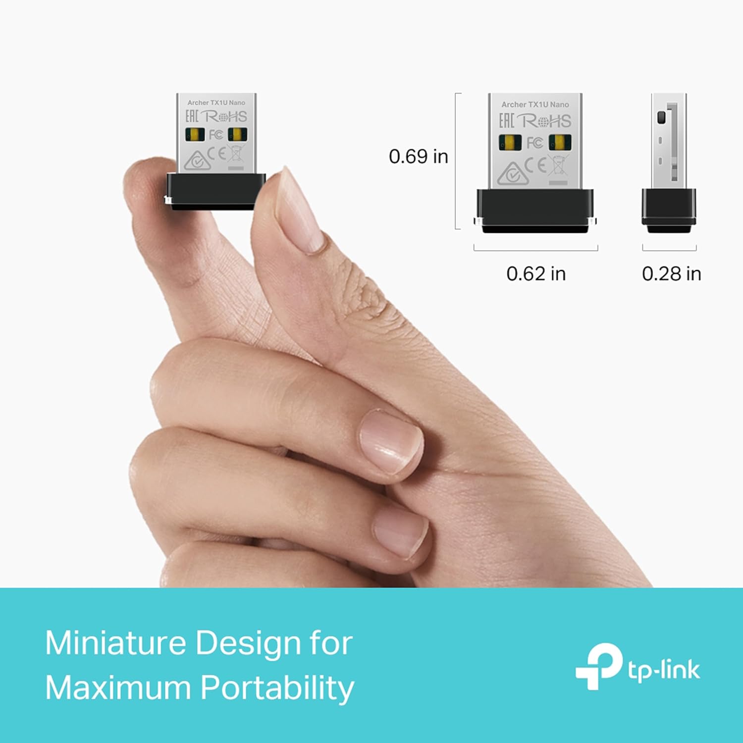 TP Link - AX300 Nano Wi-Fi 6 Wireless USB Adapter