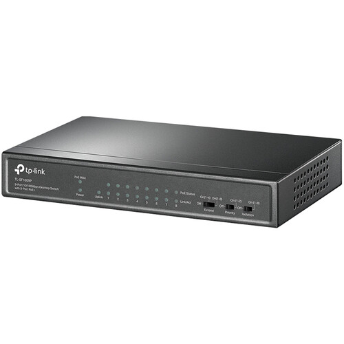 TP Link 9 Port 10/100Mbps Desktop Switch with 8-Port PoE+