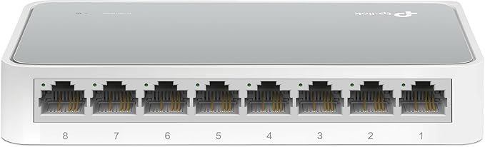 TP-Link TL-SF1008D 8-Port 10/100 Mbps Desktop Ethernet Switch/Hub, Ethernet Splitter, Plug & Play