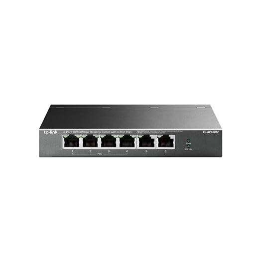 TP-Link 6 Port Fast Ethernet 10/100Mbps Desktop PoE Switch