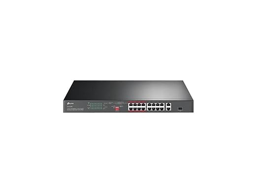 TP-Link TL-SL1218P 16 Port 10/100Mbps Fast Ethernet PoE Switch 16 PoE+ Ports @150W