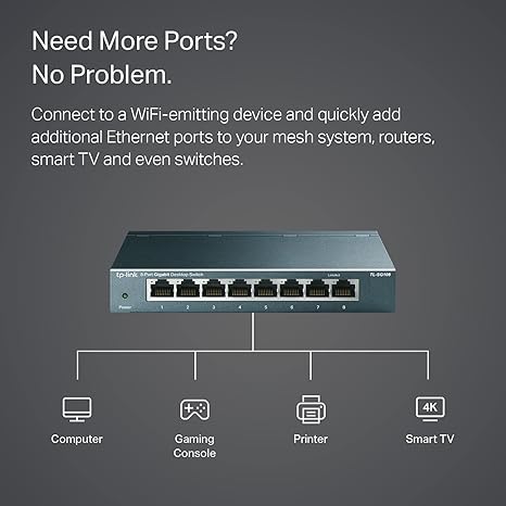 TP Link -  8-port unmanaged Gigabit desktop switch
