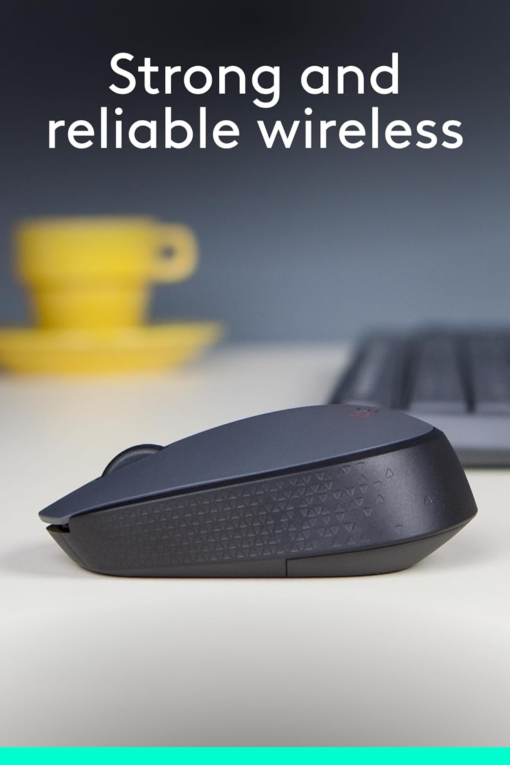 Logitech M190 Full-Size Wireless Mouse&nbsp;in the&nbsp;Charcoal&nbsp;color