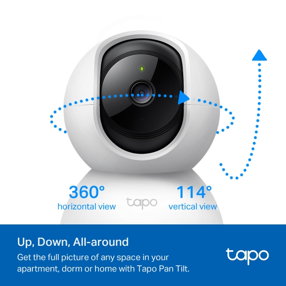 TP Link - 1080p Full HD Pan/Tilt Home Security Wi-Fi Camera (Tapo C200C)