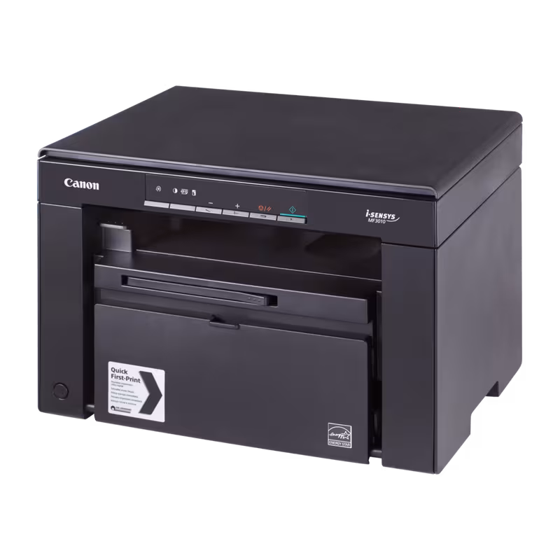 Canon i-SENSYS MF3010 3-in-1 Mono Laser Printer (5252B004AB) - Print, Scan, Copy - Compact Home Office All-in-One