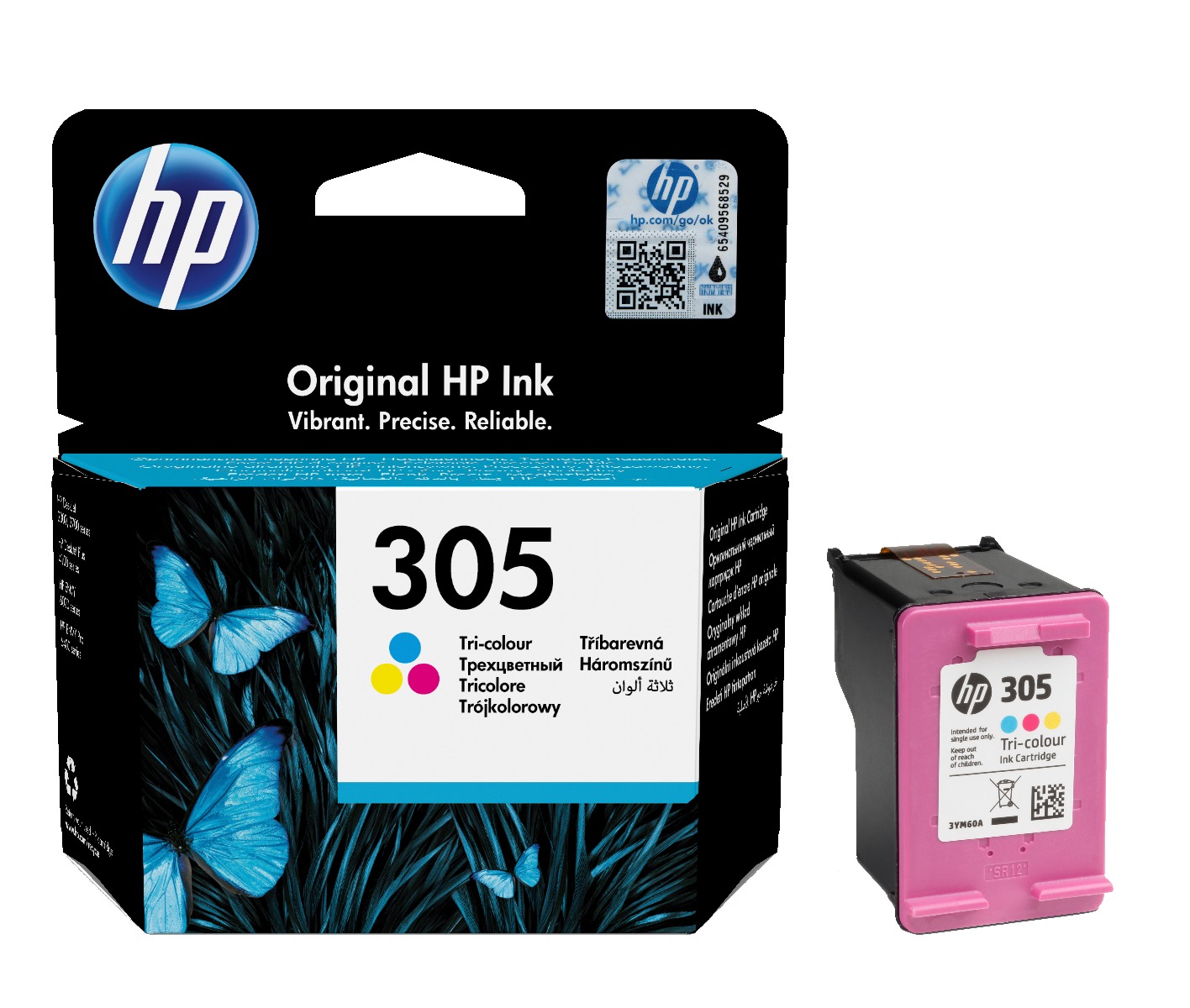 HP 305 Tri-color Original Ink Cartridge (3YM60AE)