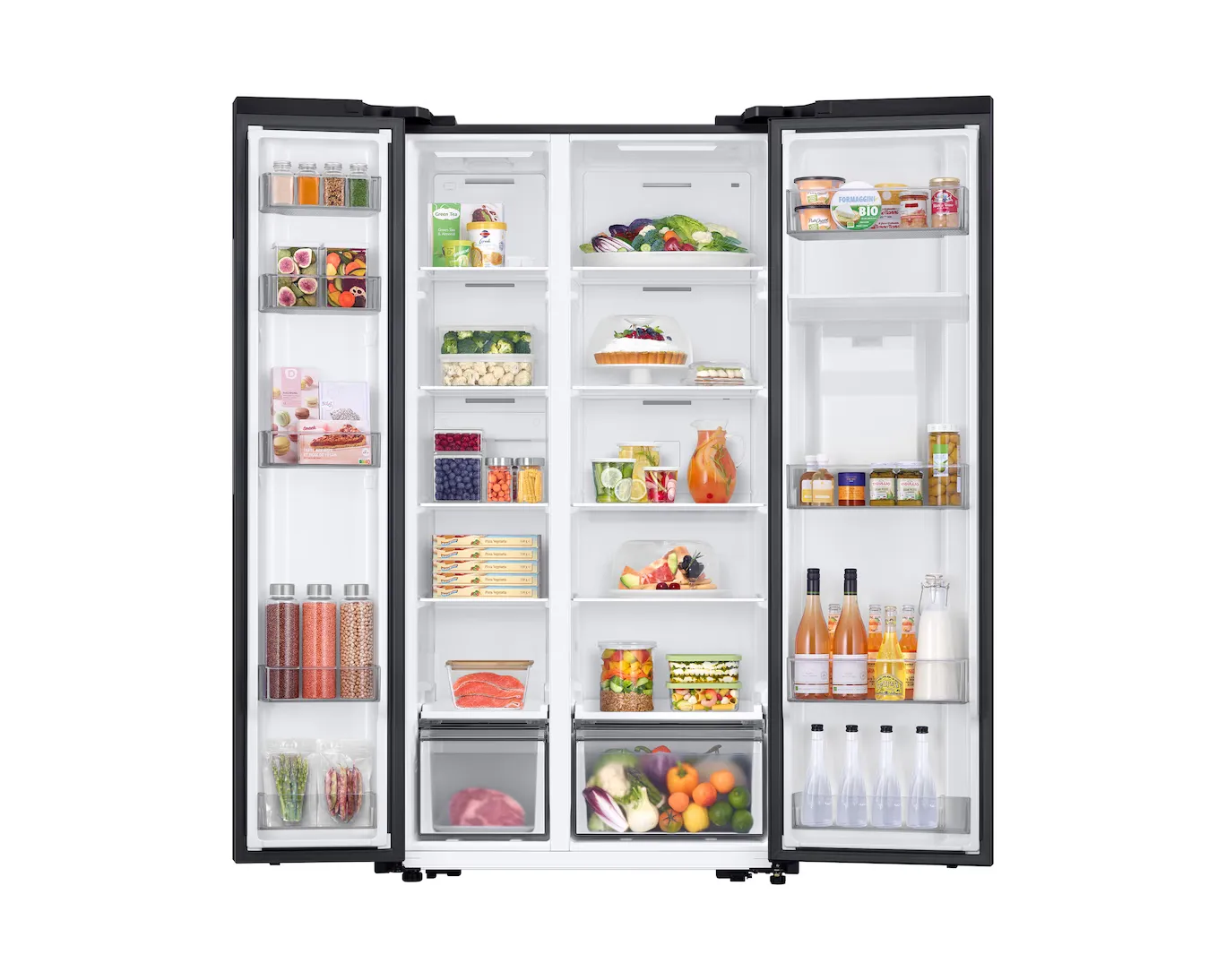 Samsung 560 L Side-by-Side Refrigerator – Gentle Matt Black, Wi-Fi Smart & Water Dispenser ( RS57DG4100B4FA)
