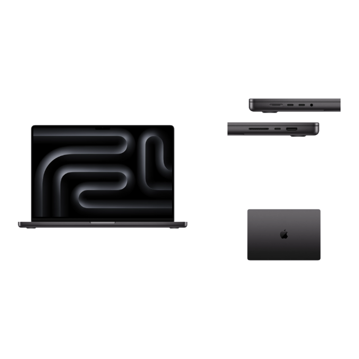 APPLE 14-INCH MACBOOK PRO: M5 CHIP WITH 10‑CORE CPU AND 10‑CORE GPU, 16GB, 512GB SSD - SPACE BLACK