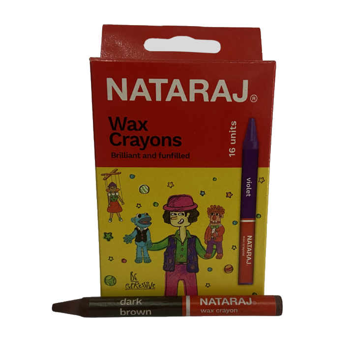 Nataraj Wax Crayons 90 mm 16 Colours – Smooth, Non-Toxic, Bright Colouring Set