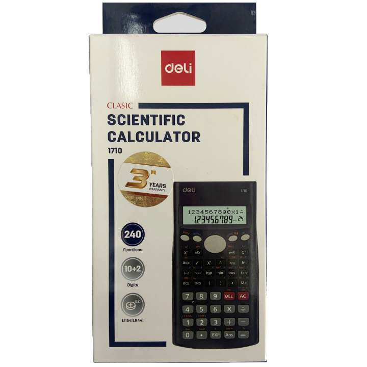 Deli Scientific Calculator – 240 Functions, Dual-Power, 10+2 Digit Display & Exam-Approved (E1710)